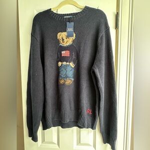NWT - Polo Ralph Lauren Bear American Flag Sweater